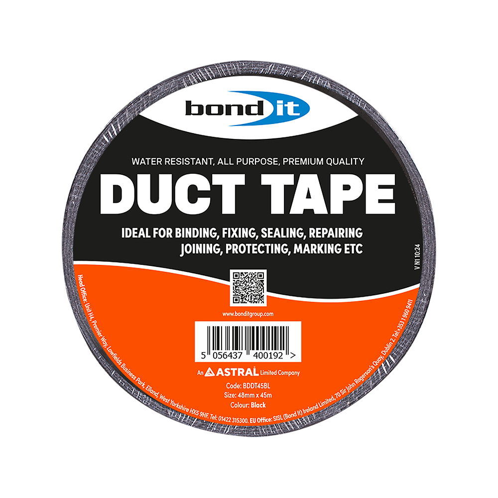 BONDIT DUCT TAPE - 45M LONG - BLACK BLACK 48MM X 45M st